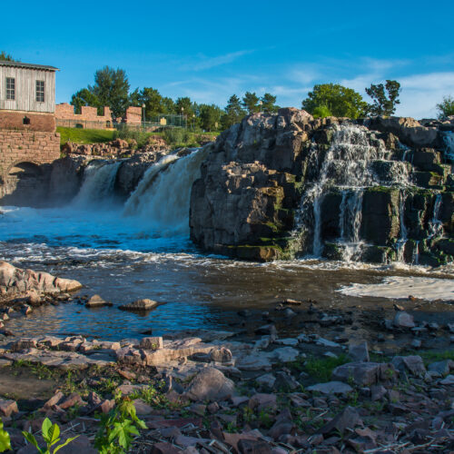 Sioux Falls waterfalls in downtown